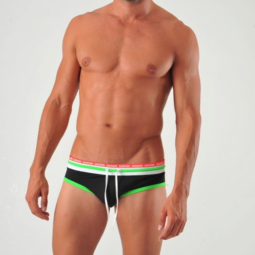 Geronimo Lowrise Competition Swim Briefs - Black